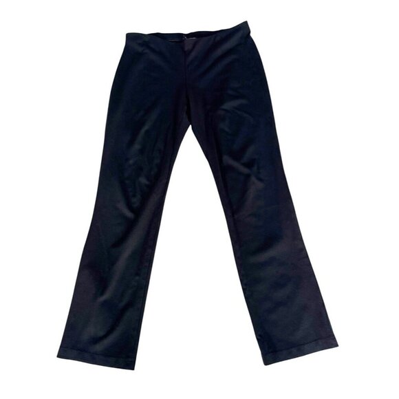 Eileen Fisher Women's Sz 10P or 10 Petite Black Elastic Waist Pull-On Pants - Picture 1 of 8